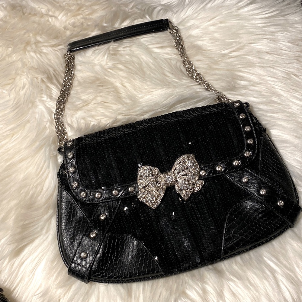 Do Details Black Sequin w/silver bow!